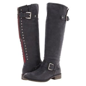 Madden Girl Grey Riding Boots